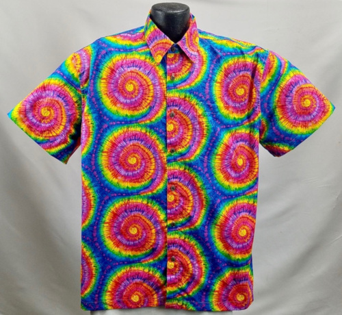 Tie Dyed  Hawaiian Shirt